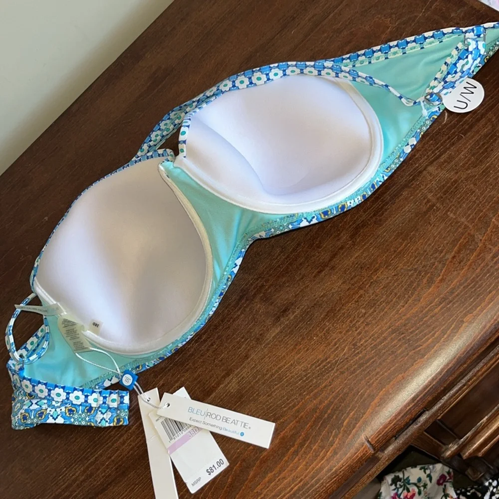 Blue Rod Beattie Size 38D Cup Swim Top NWT - Picture 6 of 10